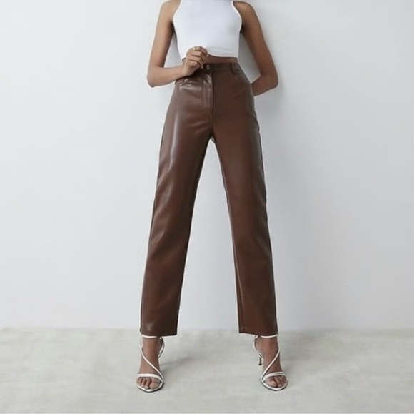 Wilfred brown Melina pant straight leg size 6 - Picture 1 of 6